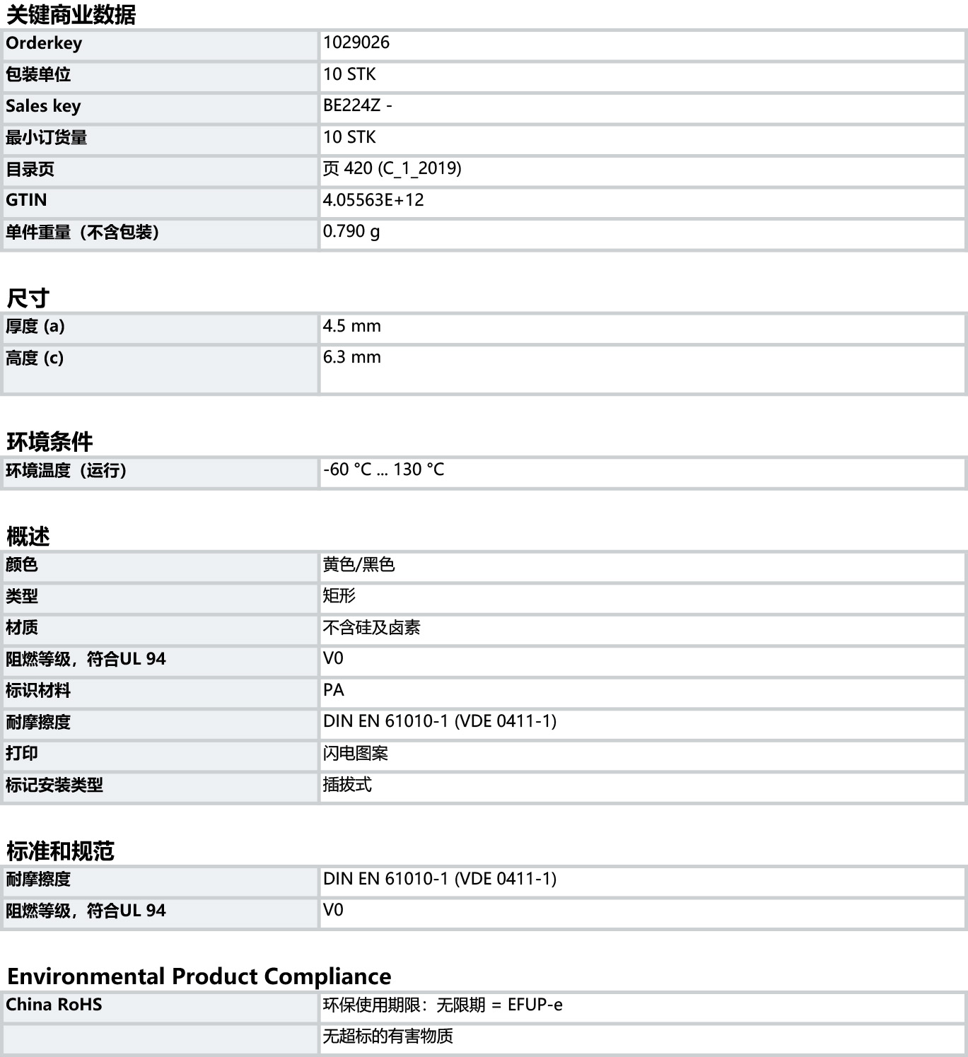 菲尼克斯 PHOENIX CONTACT 接線端子 附件-警告標(biāo)識 - WS PT 2,5 - 1029026.jpg